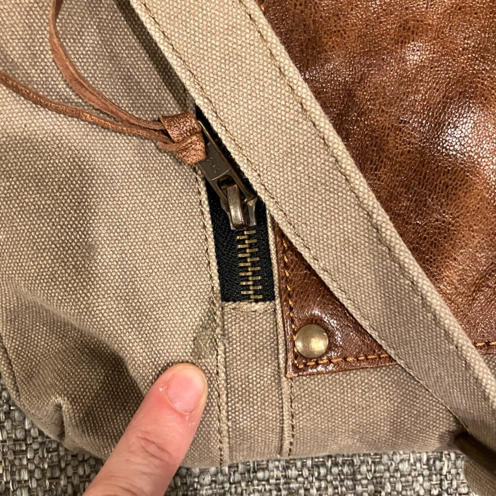 Mona B canvas/leather convertible crossbody satchel - Picture 10 of 10